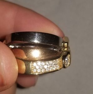 MK rose gold, gold, silver ring